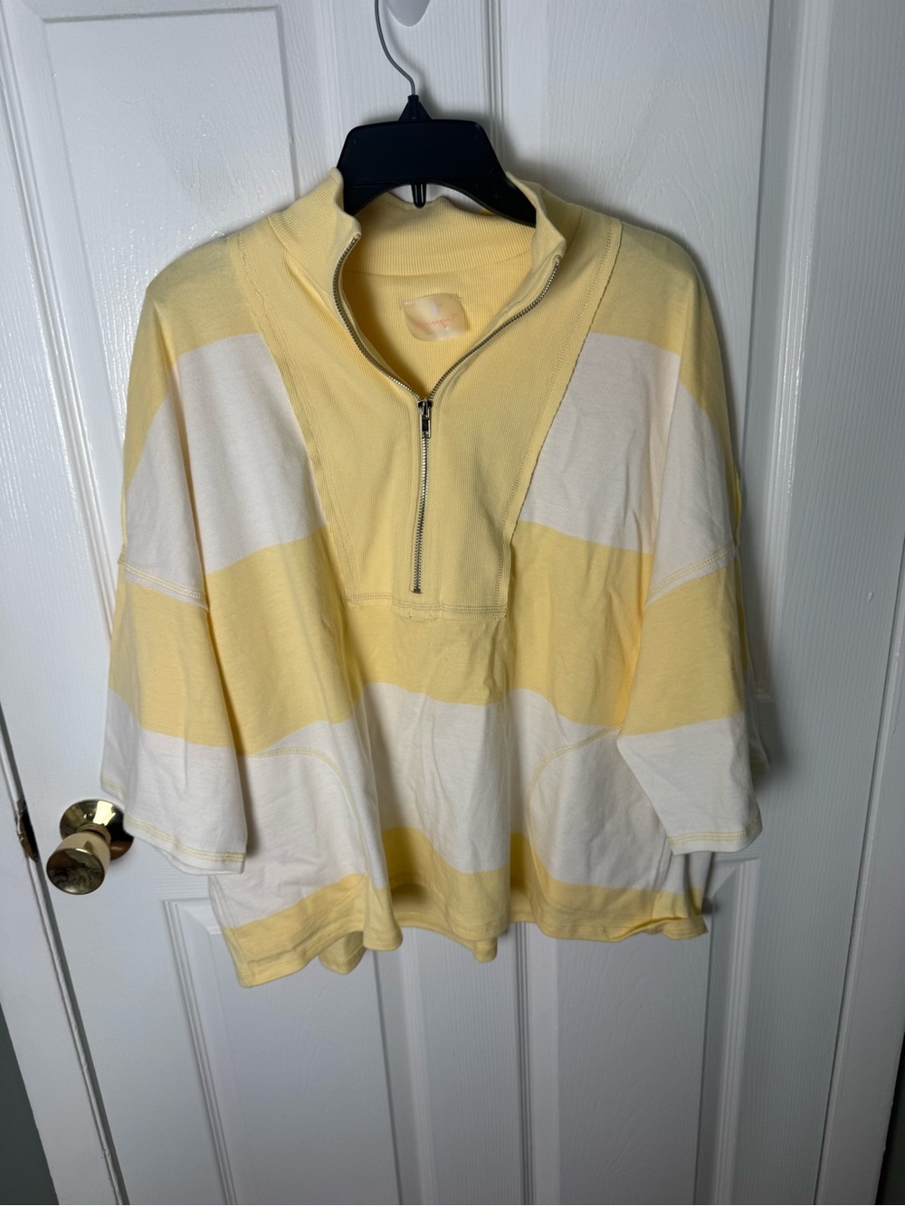 Free People Retro Rugby Set in Sunlit Yellow Combo L - Picture 4 of 9